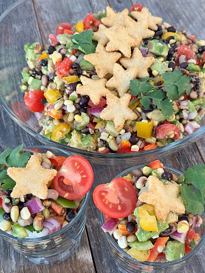 Black-eyed pea cowboy caviar in a bowl