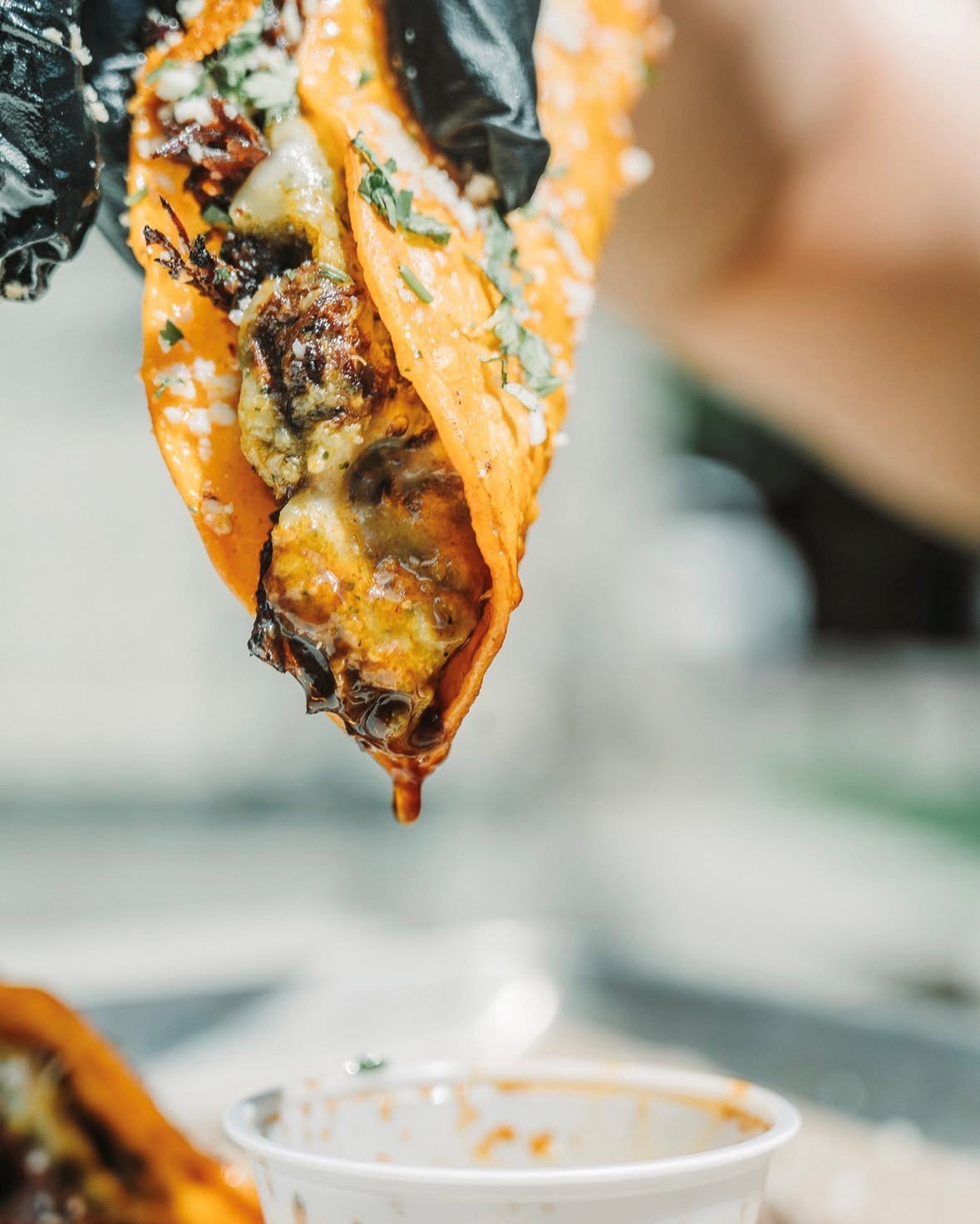 Hurtado Barbecue brisket taco
